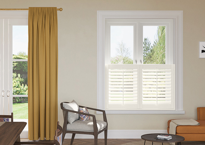 Bromley, Dairy Cream - Cafe Style Plantation Shutter - Image 3